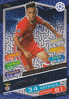 Jonas SL Benfica 2016/17 Topps Match Attax CL Man of the Match #MM15